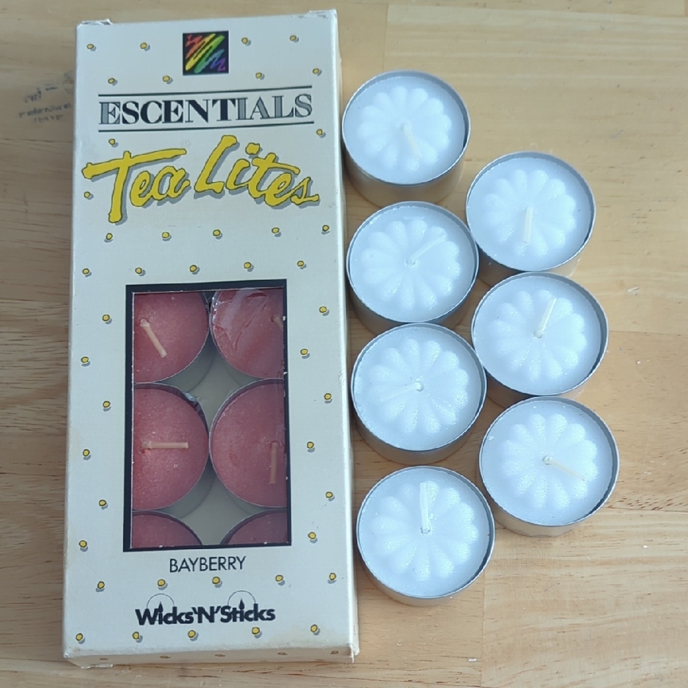 Essentials Orange and White Tea Lights